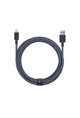 NATIVE UNION Native Union Braided Lightning Belt Cable, 3m - INDIGO