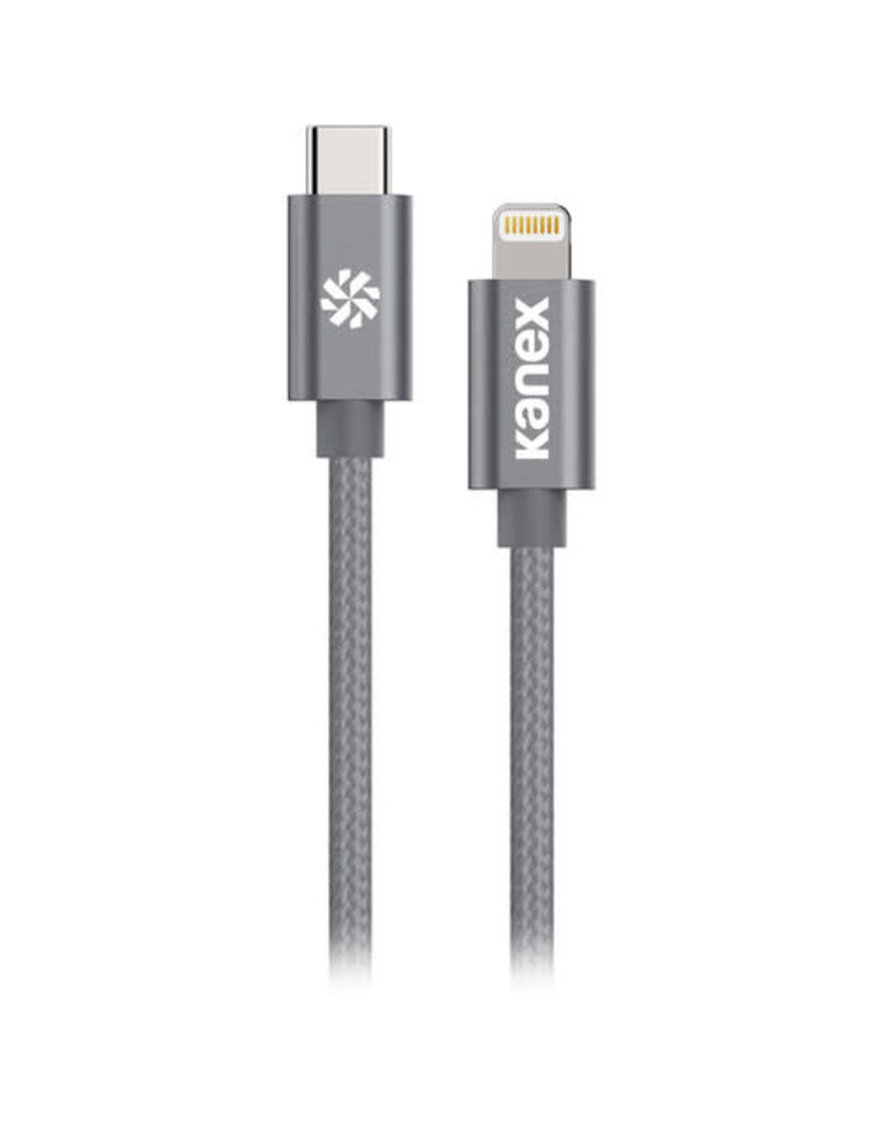 KANEX Kanex DuraBraid Premium USB-C to Lightning Cable 2m - Space Gray