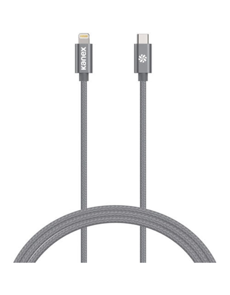 KANEX Kanex DuraBraid Premium USB-C to Lightning Cable 2m - Space Gray