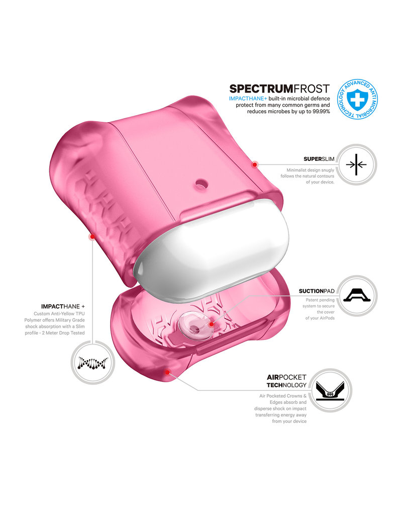 ItSkins ItSkins Spectrum Frost Case for Airpods - Light Pink