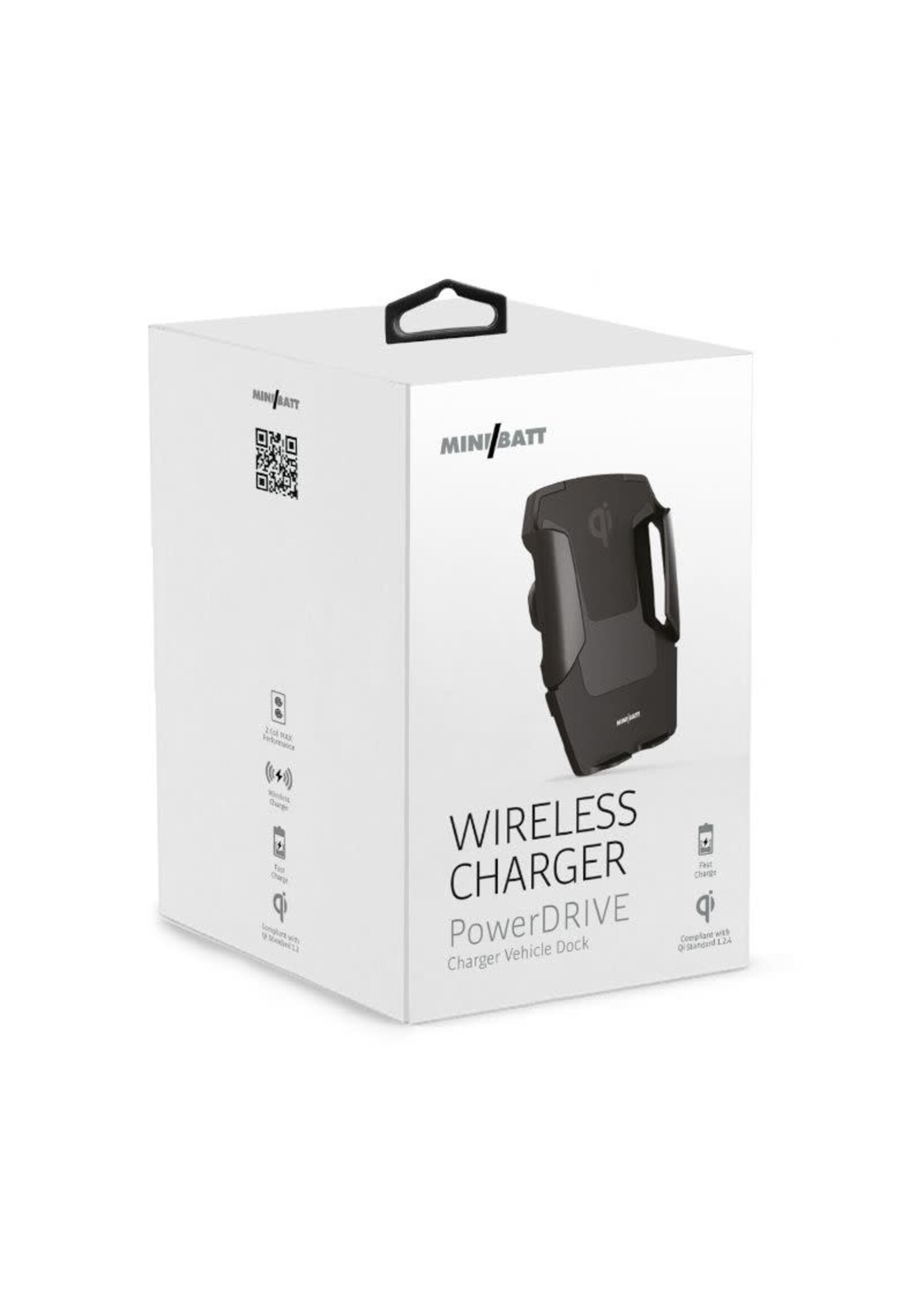 miniBatt miniBatt PowerDRIVE Wireless Qi Fast Charging Vent Mount 2 Coils 10W - Black