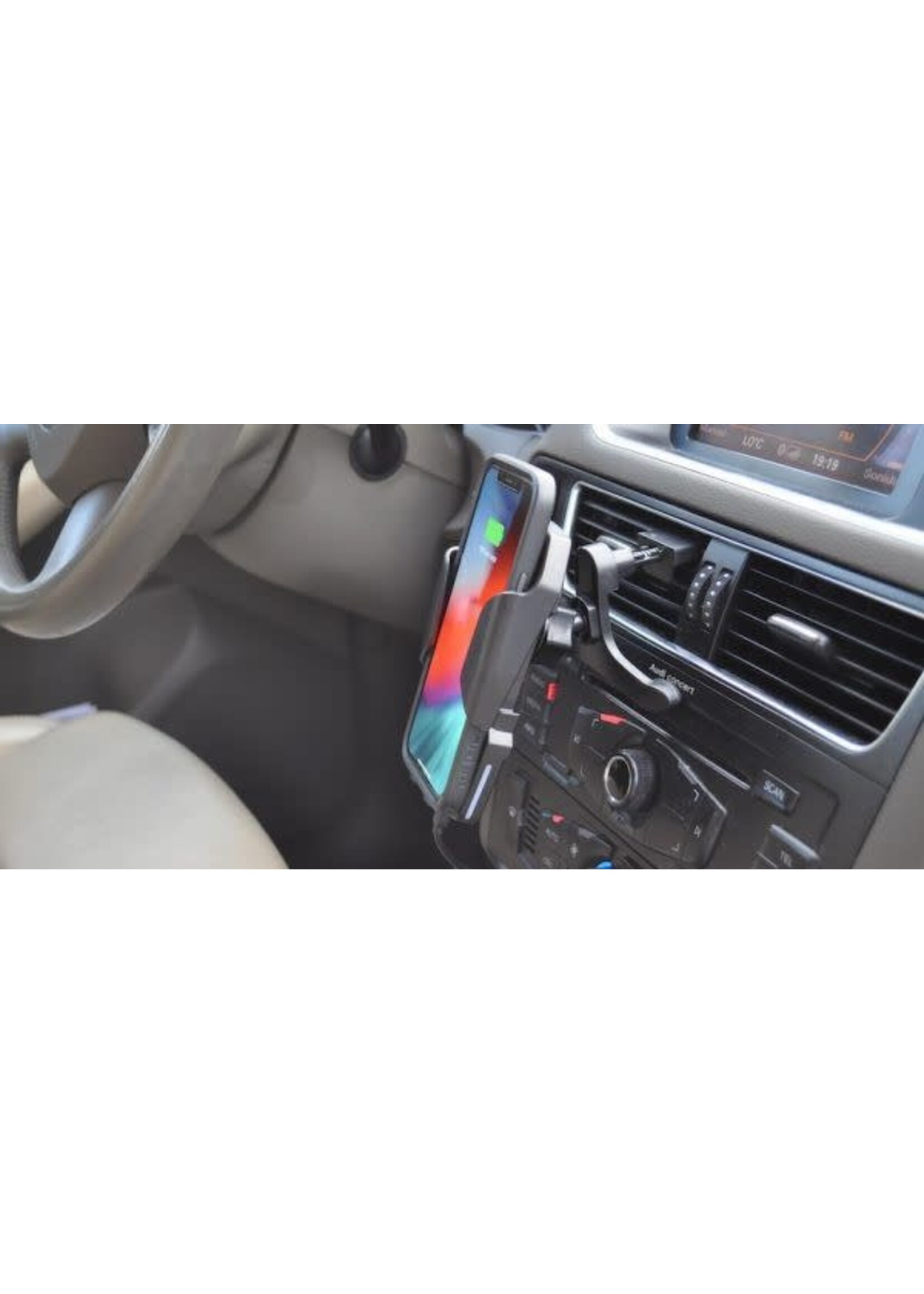 miniBatt miniBatt PowerDRIVE Wireless Qi Fast Charging Vent Mount 2 Coils 10W - Black