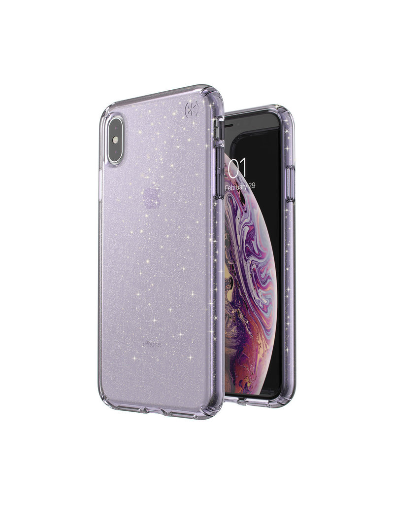 Speck Speck  Presidio Clear + Glitt  iPhone XS Max - Geode Purple /Gold Glitter