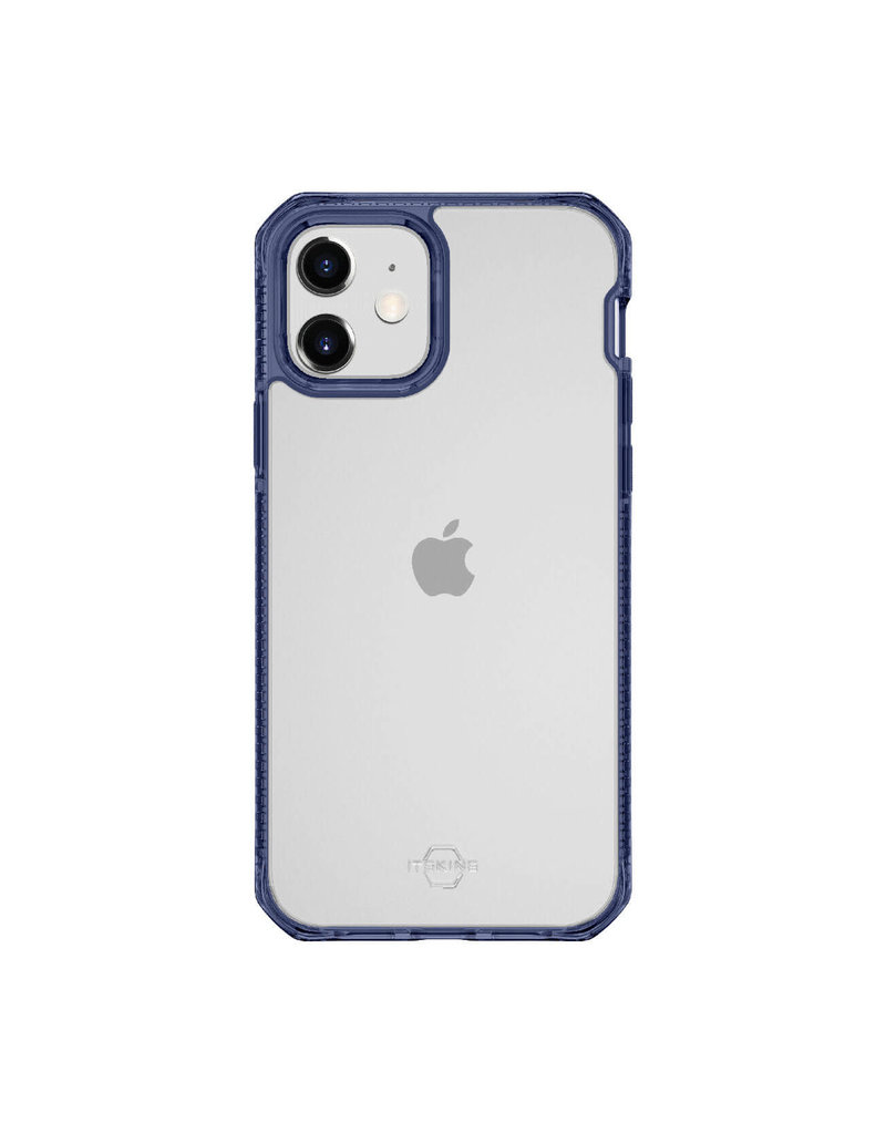 ItSkins ItSkins Hybrid Clear Case for iPhone 12 Mini - Deep Blue and Transparent