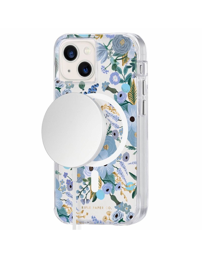 Case-Mate Case-Mate (Apple Exclusive) Rifle Paper Co. Case with MagSafe with Antimicrobial for iPhone 13 - Garden Party Blue