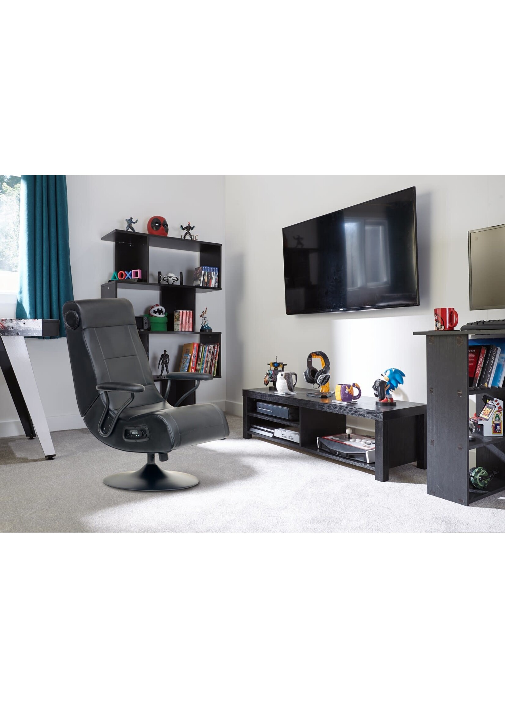 X Rocker X Rocker Spade Pro 2.1 Wireless Audio Pedestal Chair - Black