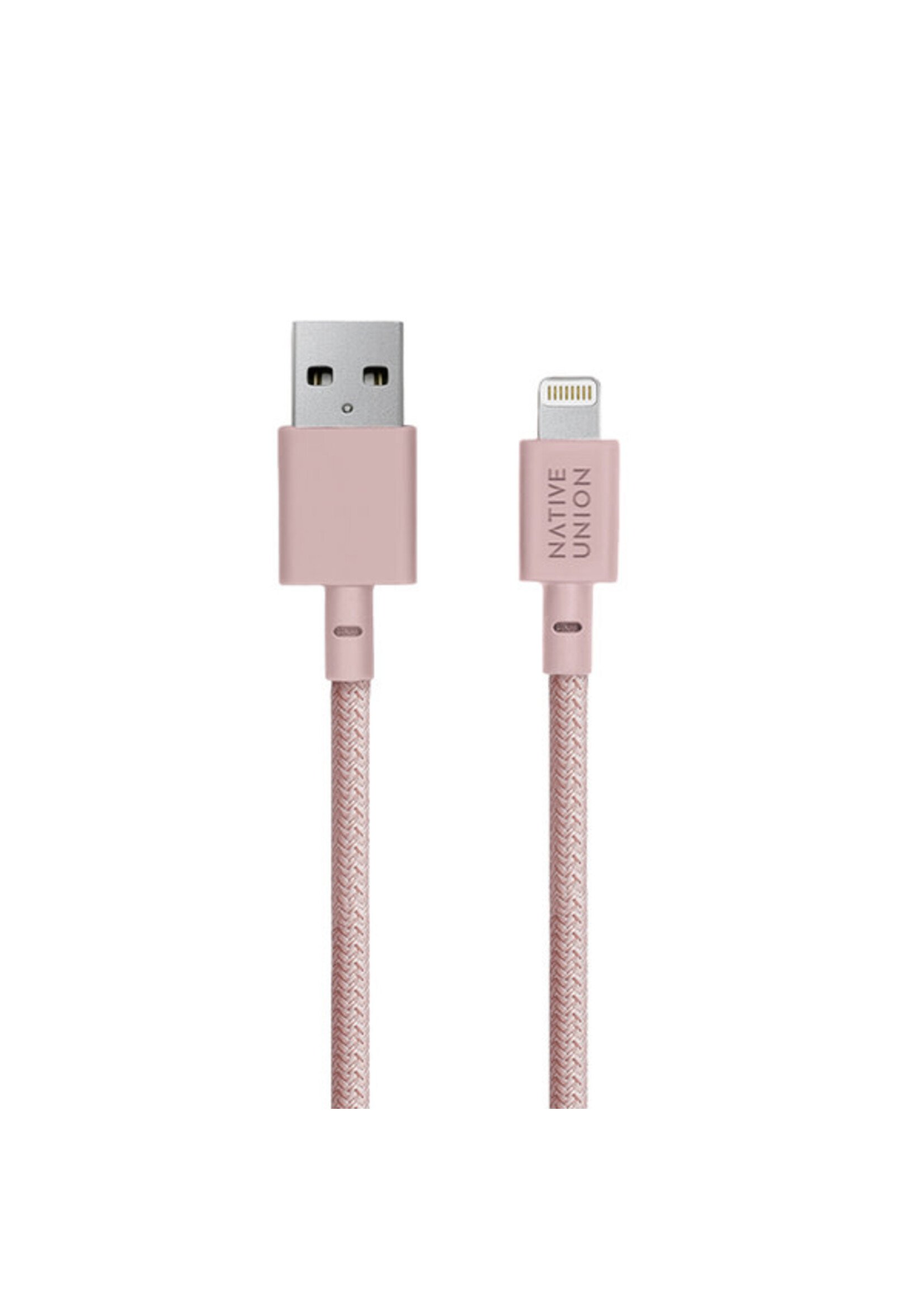 NATIVE UNION Native Union Braided Lightning Belt Cable 3m - ROSE