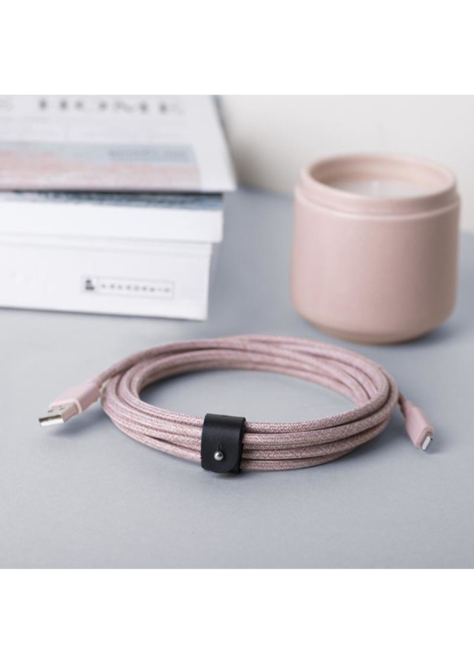 NATIVE UNION Native Union Braided Lightning Belt Cable 3m - ROSE