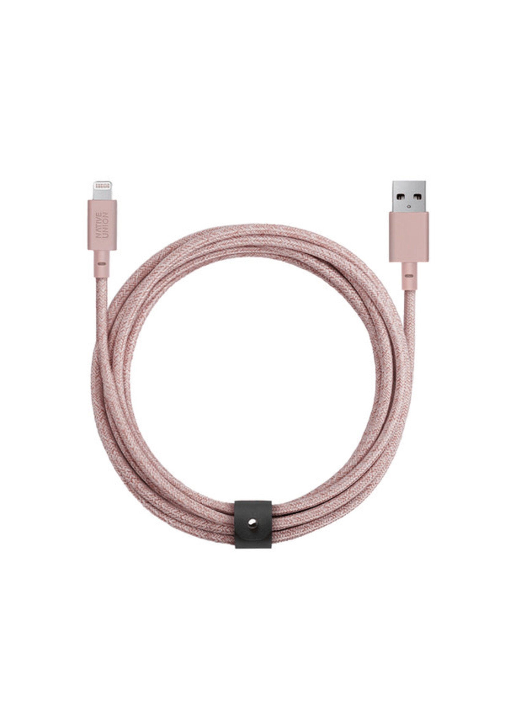 NATIVE UNION Native Union Braided Lightning Belt Cable 3m - ROSE