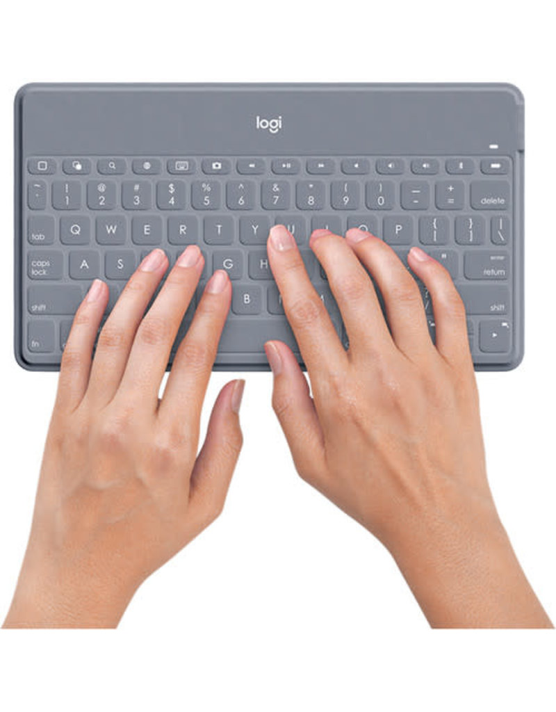 LOGITECH Logitech Keys-To-Go Bluetooth Keyboard for iOS Devices Stone with White iPhone Stand