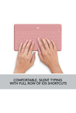 LOGITECH Logitech Keys-To-Go Bluetooth Keyboard for iOS Devices Blush with White iPhone Stand