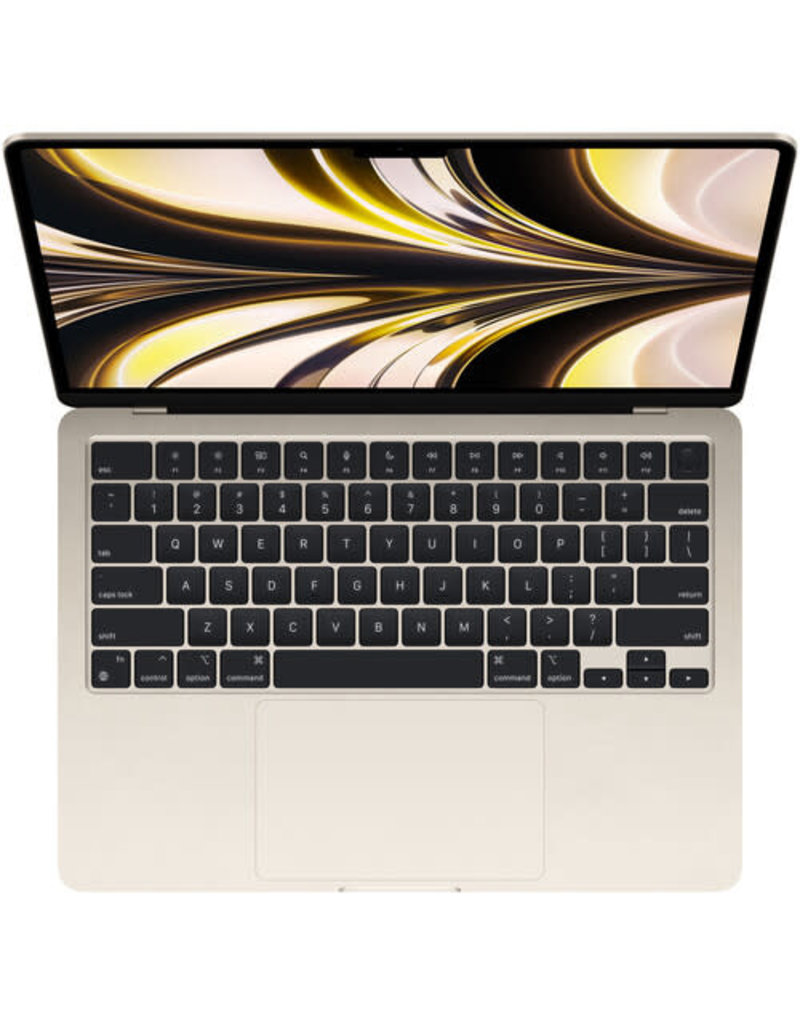 APPLE Apple MacBook Air 13.6" with Retina Display, M2 Chip with 8-Core CPU and 10-Core GPU, 8GB Memory,512GB SSD, Starlight, Mid 2022