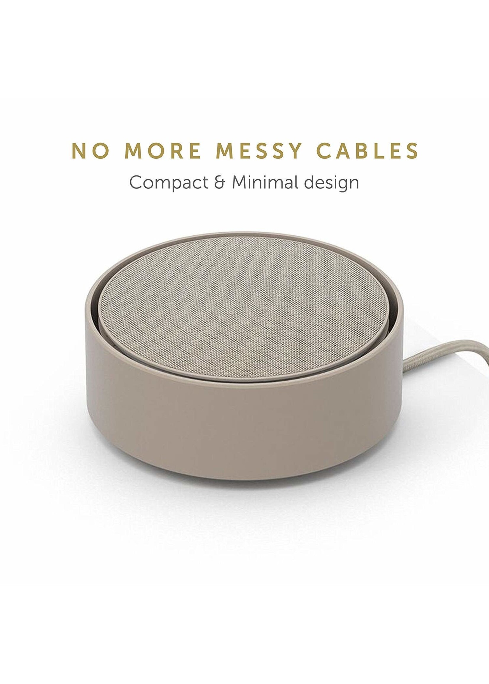 NATIVE UNION Native Union Eclipse Charger- 2 USB Ports, 1 USB-C Port - 2m cord - 7.8 A - Taupe
