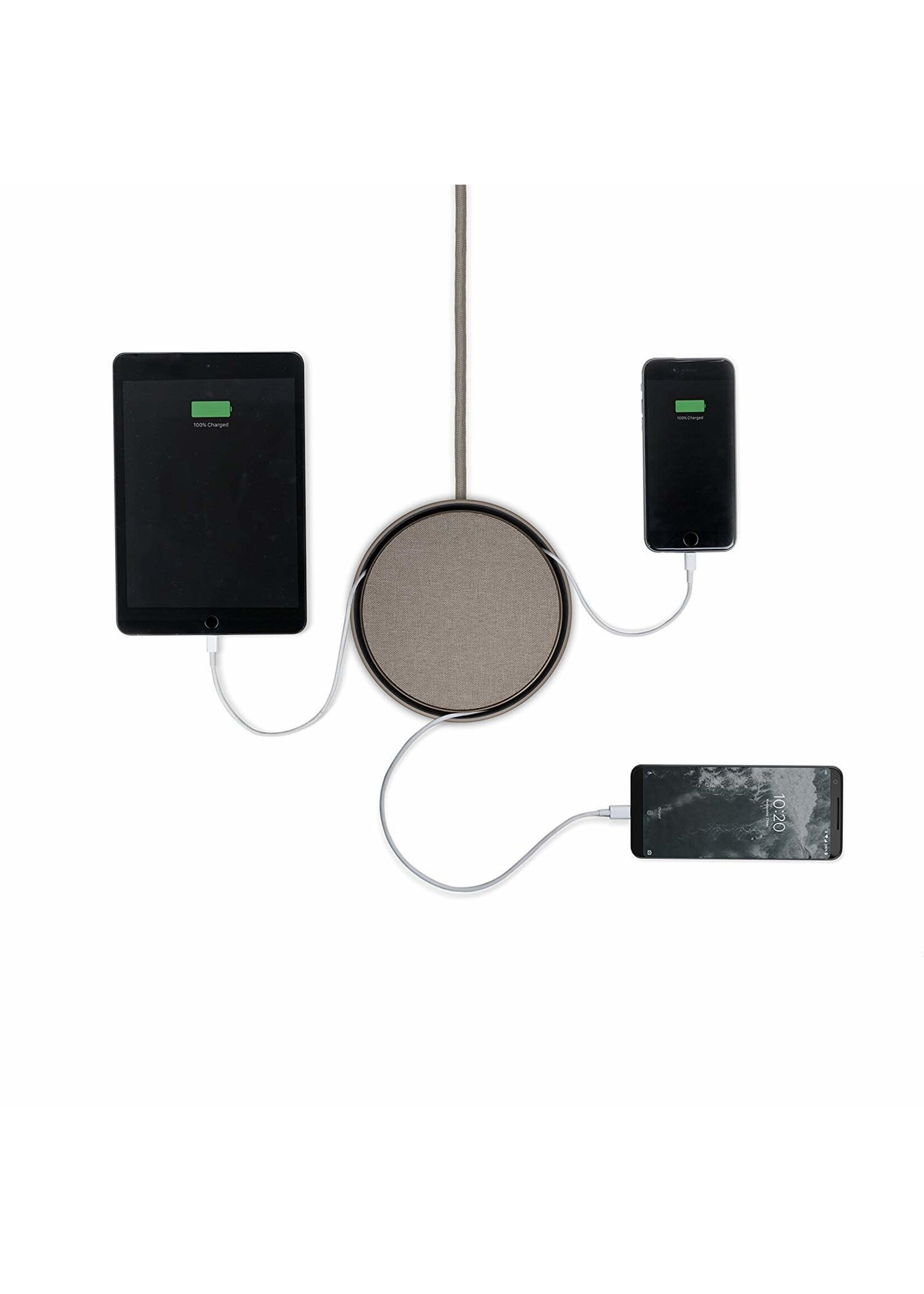 NATIVE UNION Native Union Eclipse Charger- 2 USB Ports, 1 USB-C Port - 2m cord - 7.8 A - Taupe