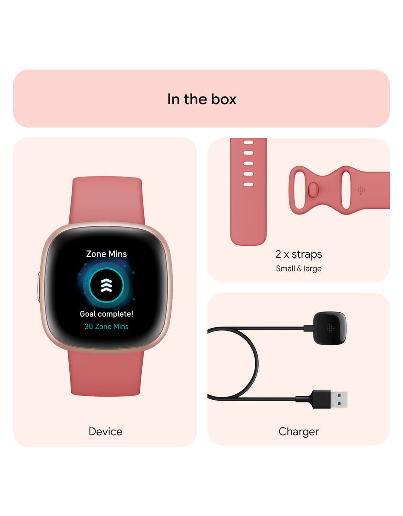 Fitbit Fitbit Versa 4 Smartwatch - Pink Sand / Copper Rose