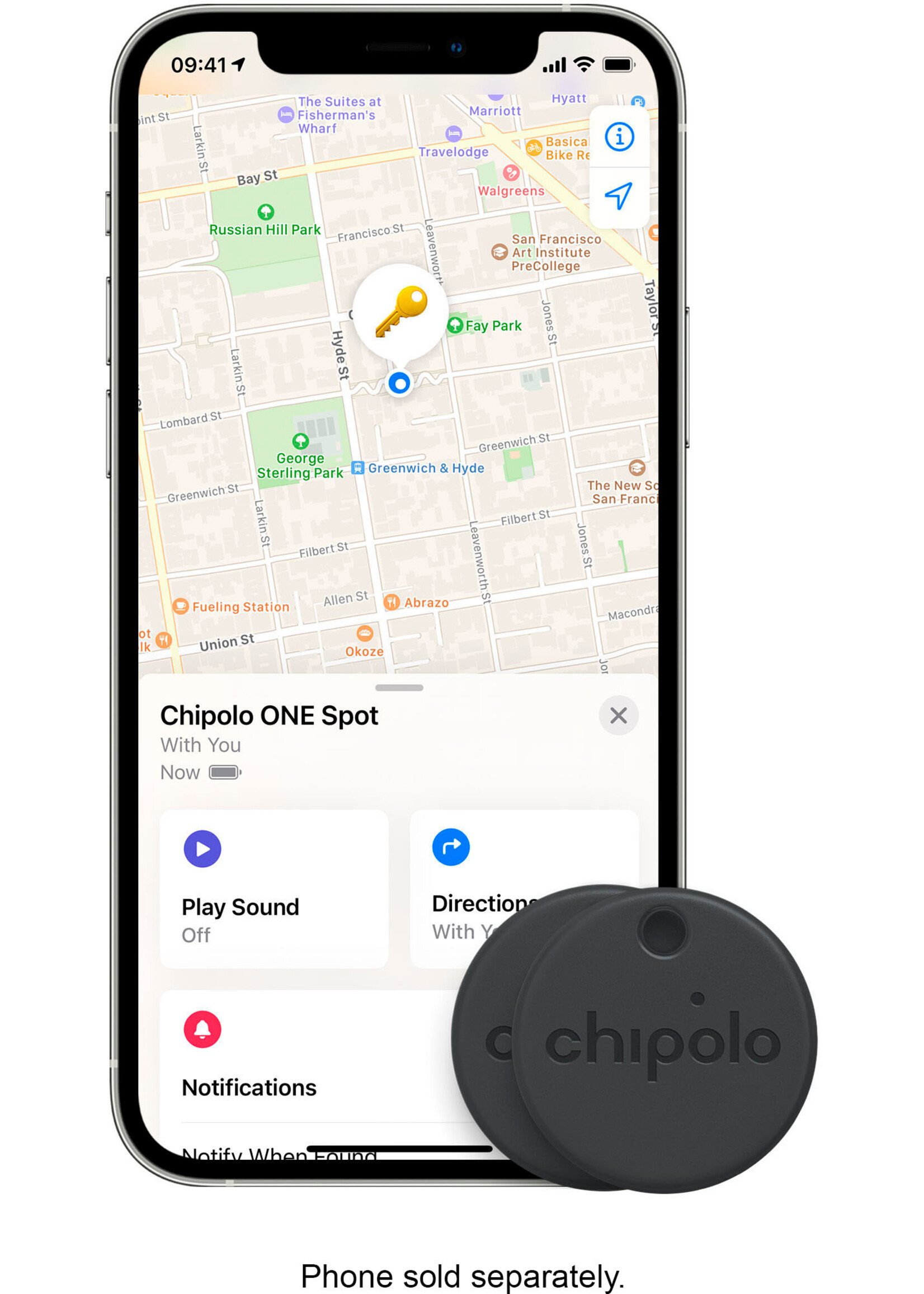Chipolo CHIPOLO ONE SPOT SINGLE (BLACK) CH-C21M-GY-R