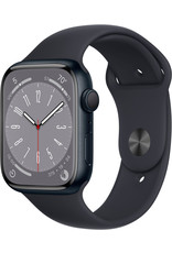 APPLE Apple Watch Series 8 GPS 45mm Midnight Aluminum Case with Midnight Sport Band - M/L - Midnight