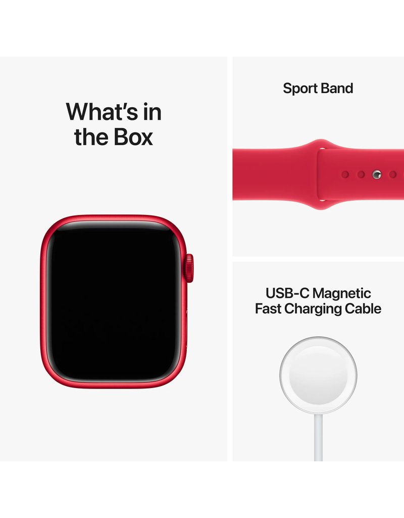 APPLE Apple Watch Series 8 GPS 41mm (PRODUCT)RED Aluminum Case with (PRODUCT)RED Sport Band - S/M - (PRODUCT)RED