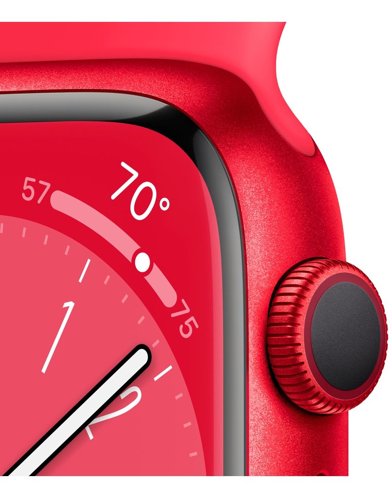 APPLE Apple Watch Series 8 GPS 41mm (PRODUCT)RED Aluminum Case with (PRODUCT)RED Sport Band - M/L - (PRODUCT)RED