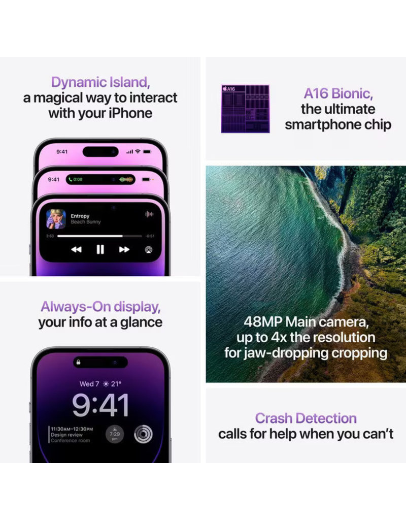 APPLE Apple iPhone 14 Pro 256GB Deep Purple Factory Unlocked