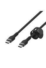 BELKIN Belkin USB-C to USBBelkin BOOST CHARGE PRO Flex USB Type-C to USB Type-C Male Cable (6.6', Black)-C 2.0 Braid Silver 2M Black