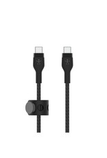 BELKIN Belkin USB-C to USBBelkin BOOST CHARGE PRO Flex USB Type-C to USB Type-C Male Cable (6.6', Black)-C 2.0 Braid Silver 2M Black
