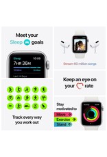 APPLE Apple Watch SE (2nd Gen) GPS 44mm Silver Aluminum Case with White Sport Band