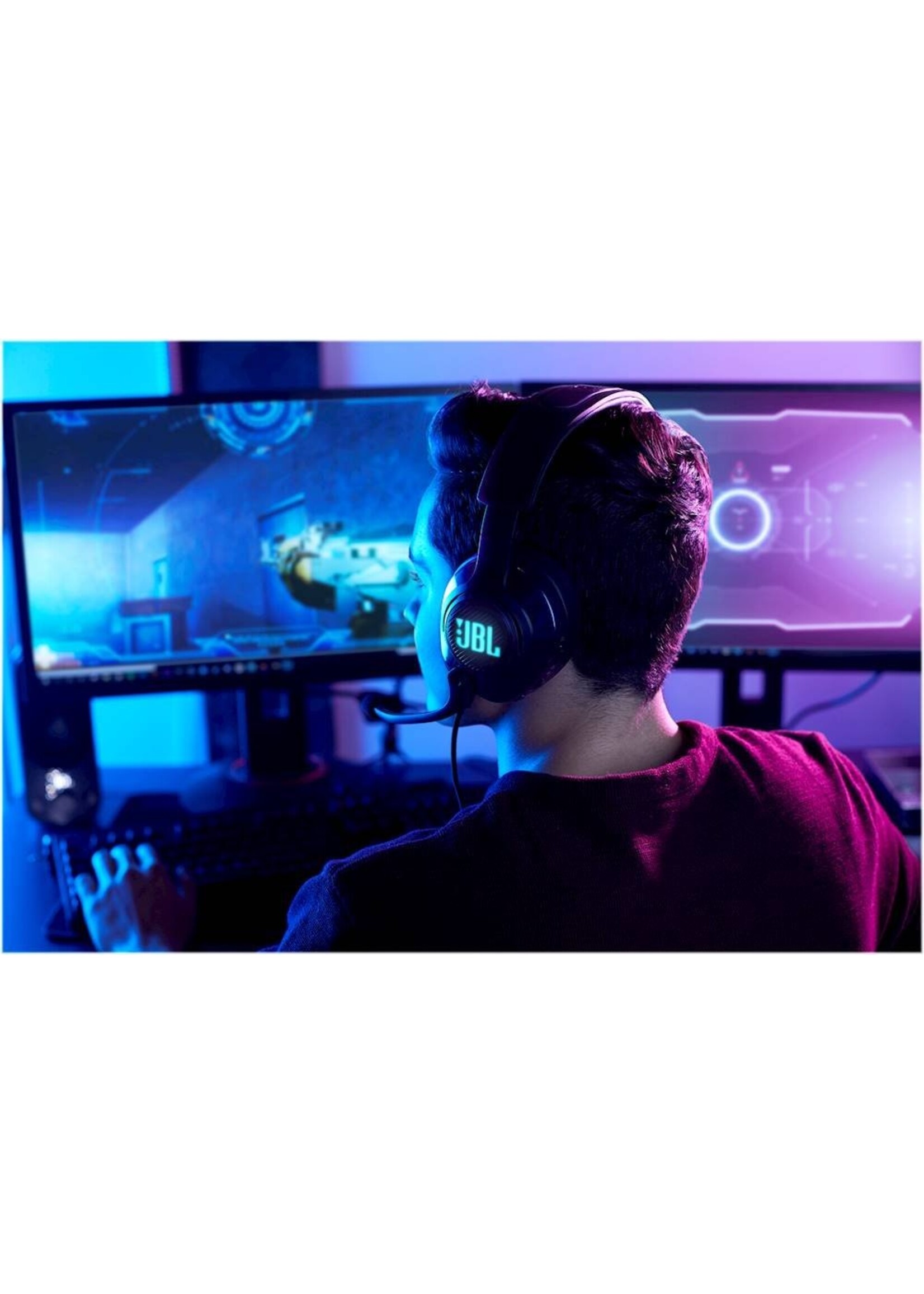 JBL JBL Quantum 400 Wired Over-Ear Gaming Headset with audio chat (Black)