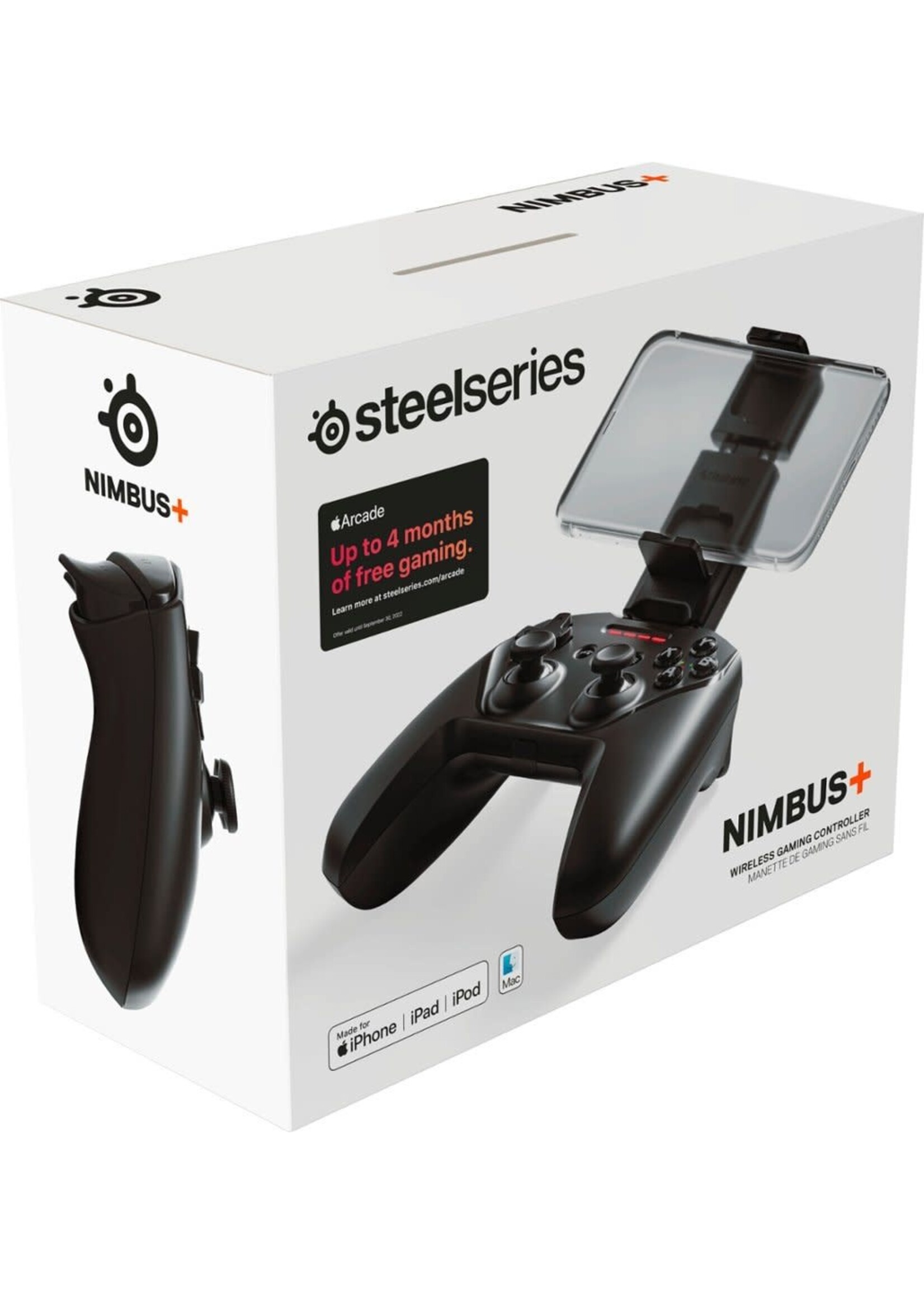 SteelSeries SteelSeries - Nimbus+ Wireless Gaming Controller for Apple iOS, iPadOS, tvOS Devices - Black