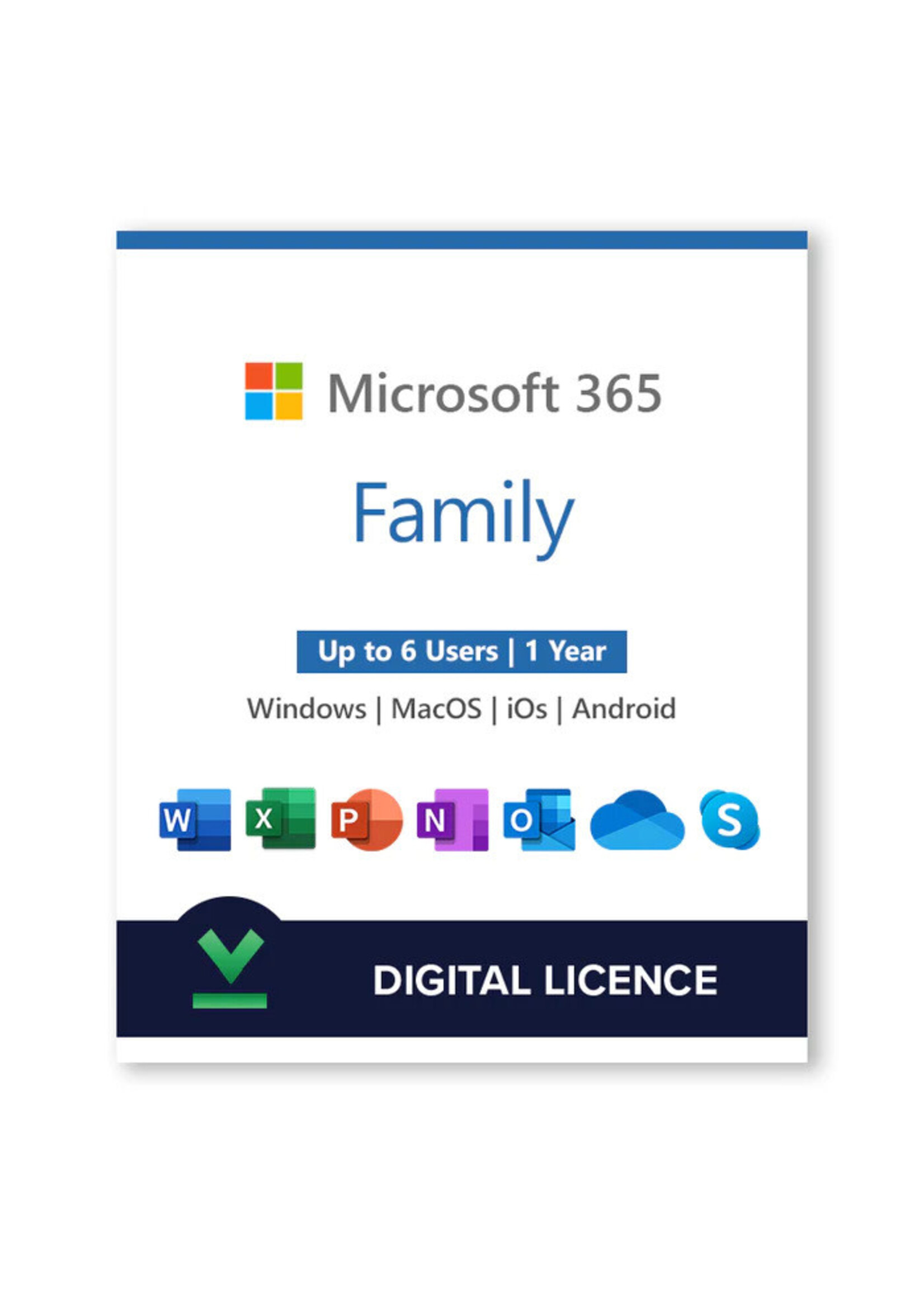 MICROSOFT MICROSOFT OFFICE 365 FAMILY 1YEAR