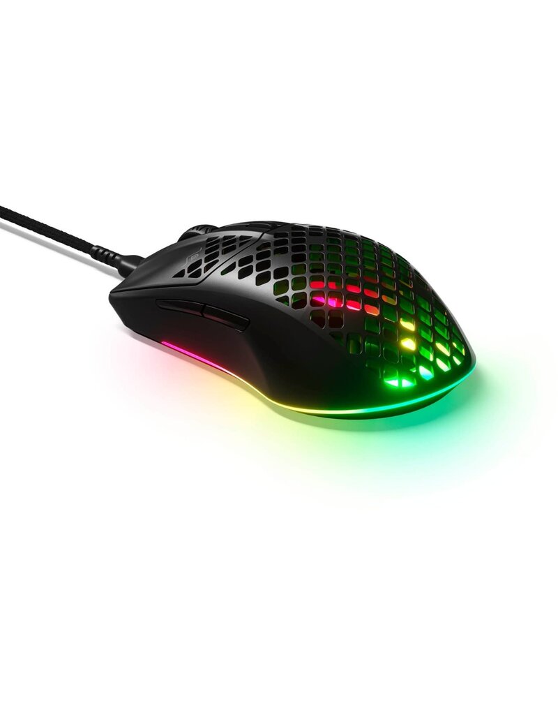 SteelSeries SteelSeries - Aerox 3 Super Light Honeycomb Wired RGB Optical Gaming Mouse - Onyx