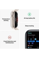 APPLE Apple Watch Series 8 GPS 41mm Silver Aluminum Case with White Sport Band - S/M - White