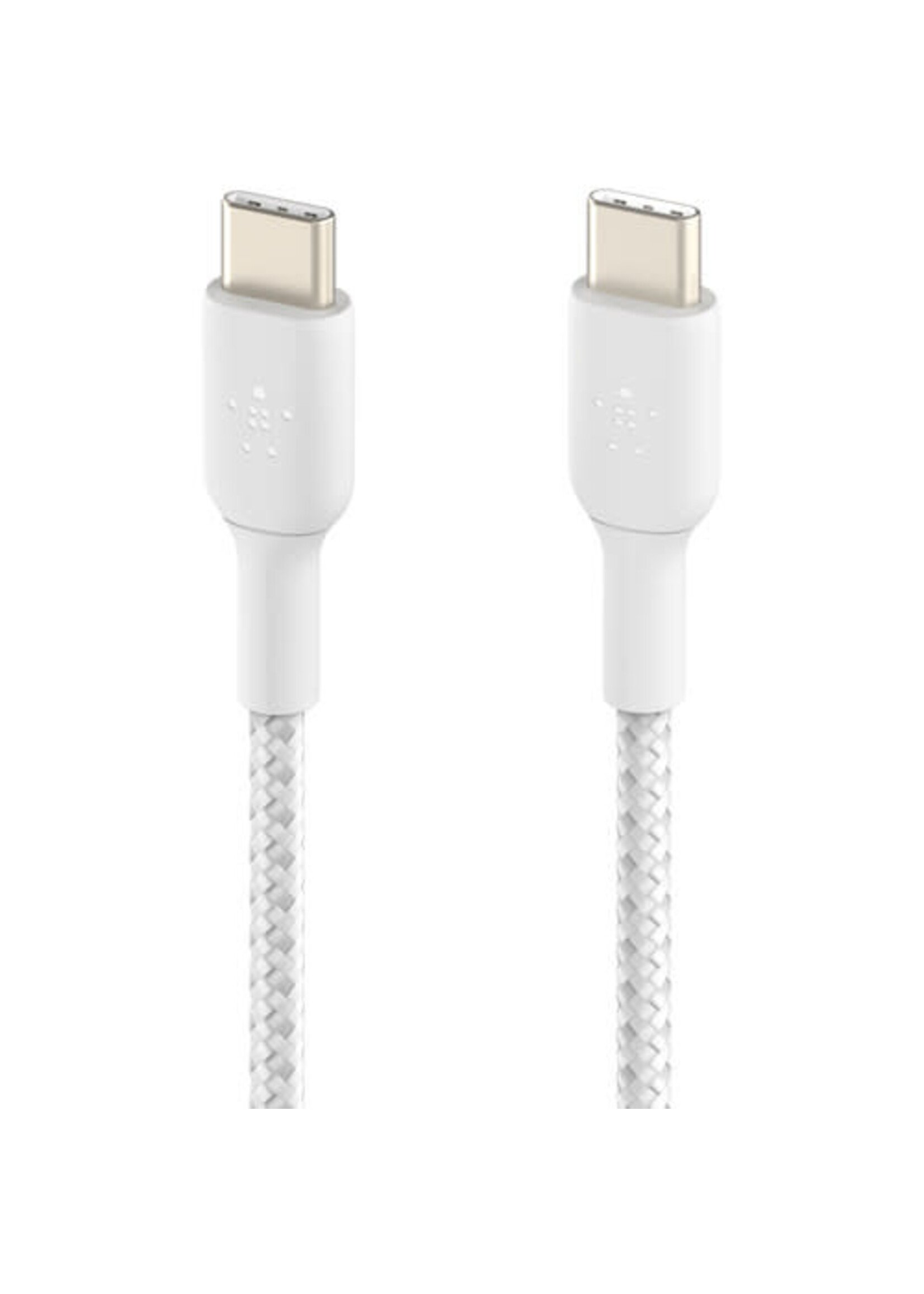 BELKIN Belkin BoostCharge 1m USB-C to USB-C Braided Cable - (3.3', White)