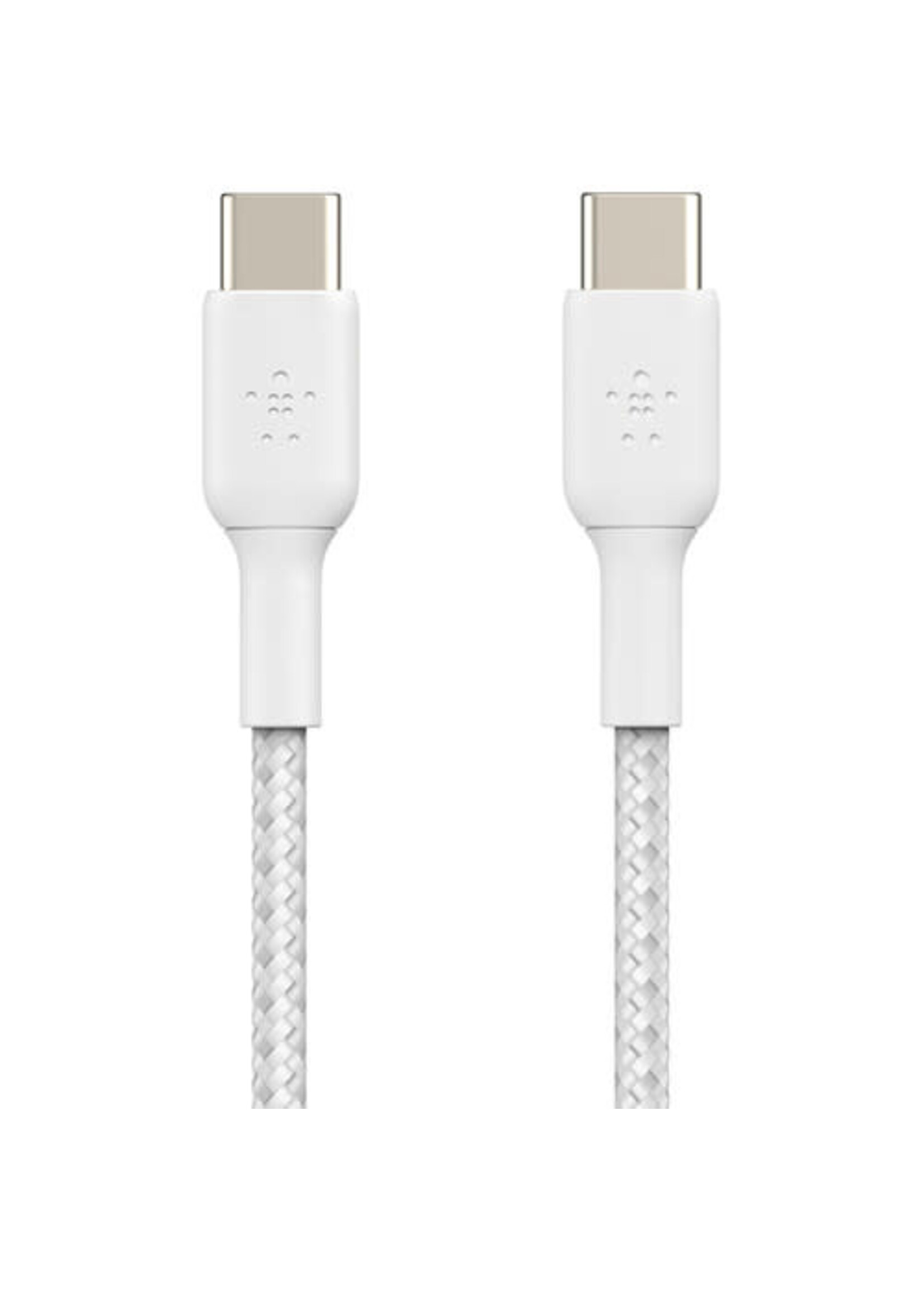 BELKIN Belkin BoostCharge 1m USB-C to USB-C Braided Cable - (3.3', White)