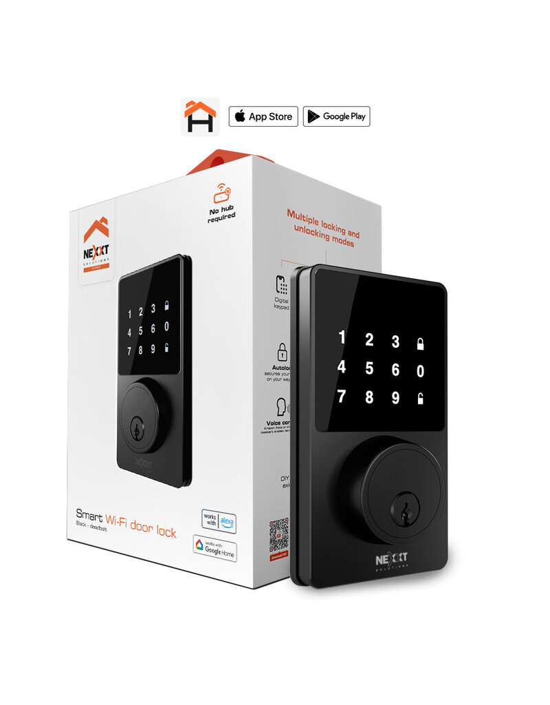 NEXXT Nexxt Smart Wi-Fi Door Lock - Black