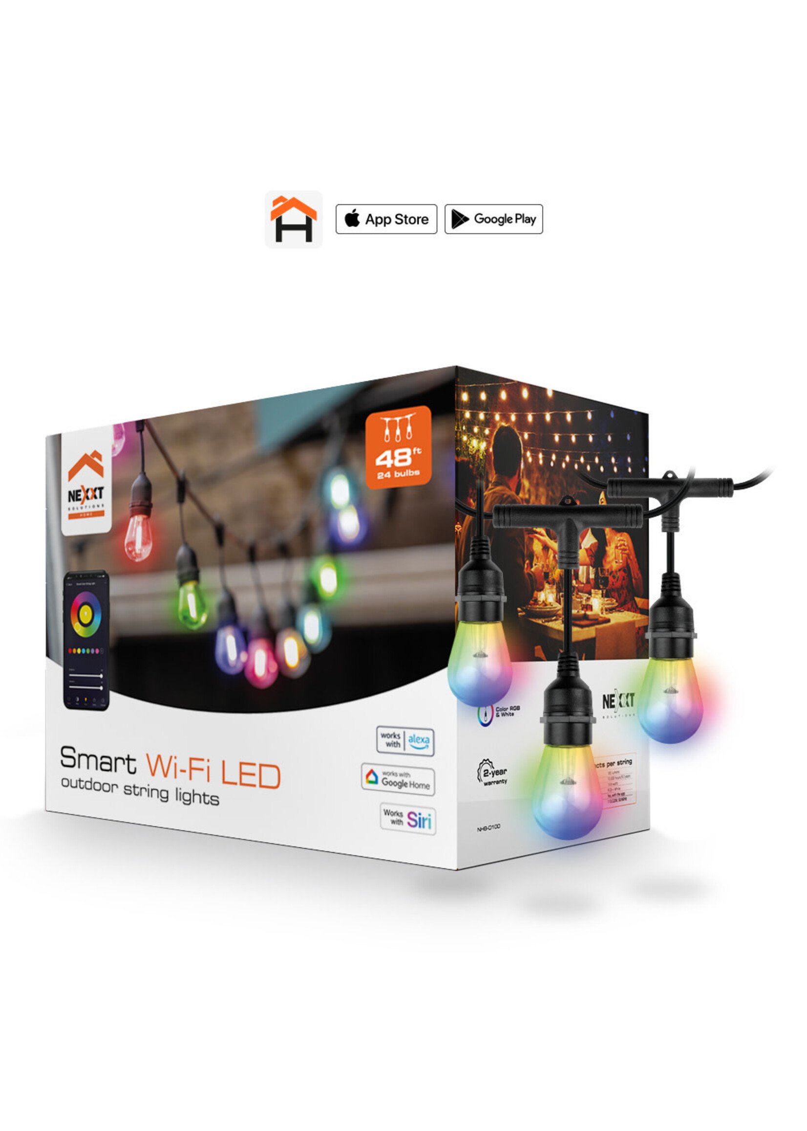 NEXXT Nexxt Smart Wi-Fi Outdoor String Lights