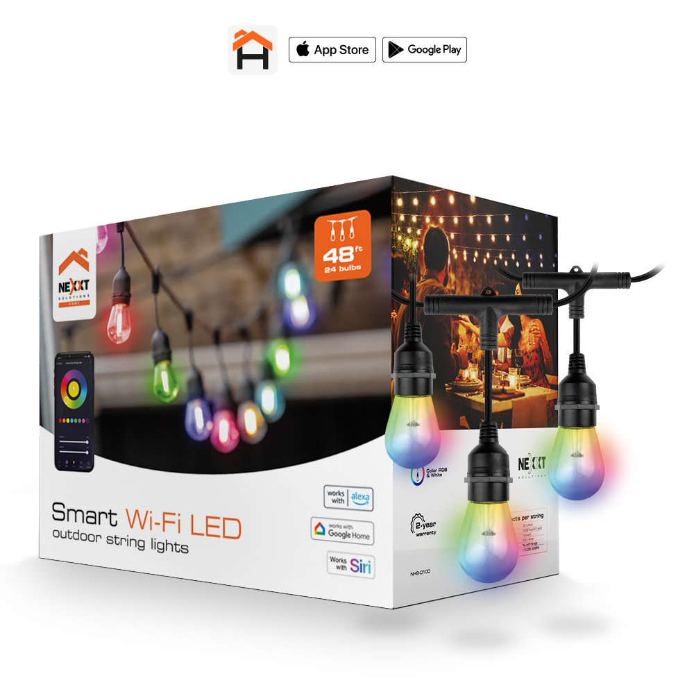 Nexxt Smart WiFi Outdoor String Lights iWorld Trinidad