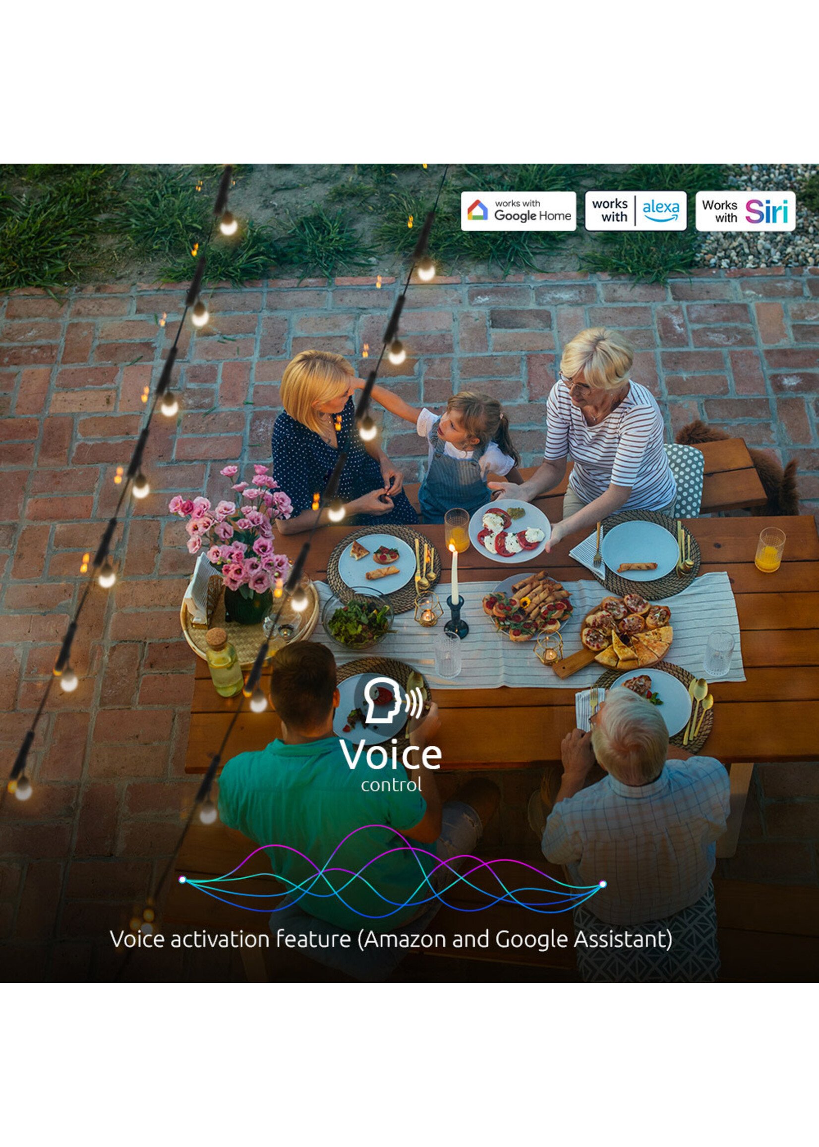 NEXXT Nexxt Smart Wi-Fi Outdoor String Lights