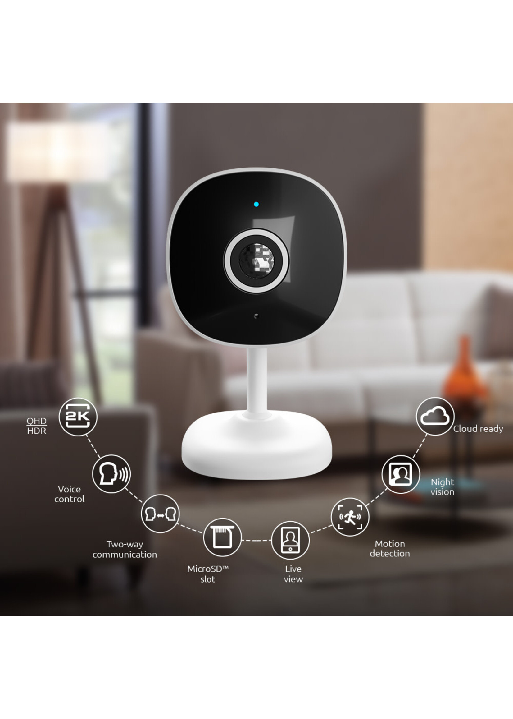 NEXXT Nexxt Smart Wi-Fi 2K Indoor Camera 2PK