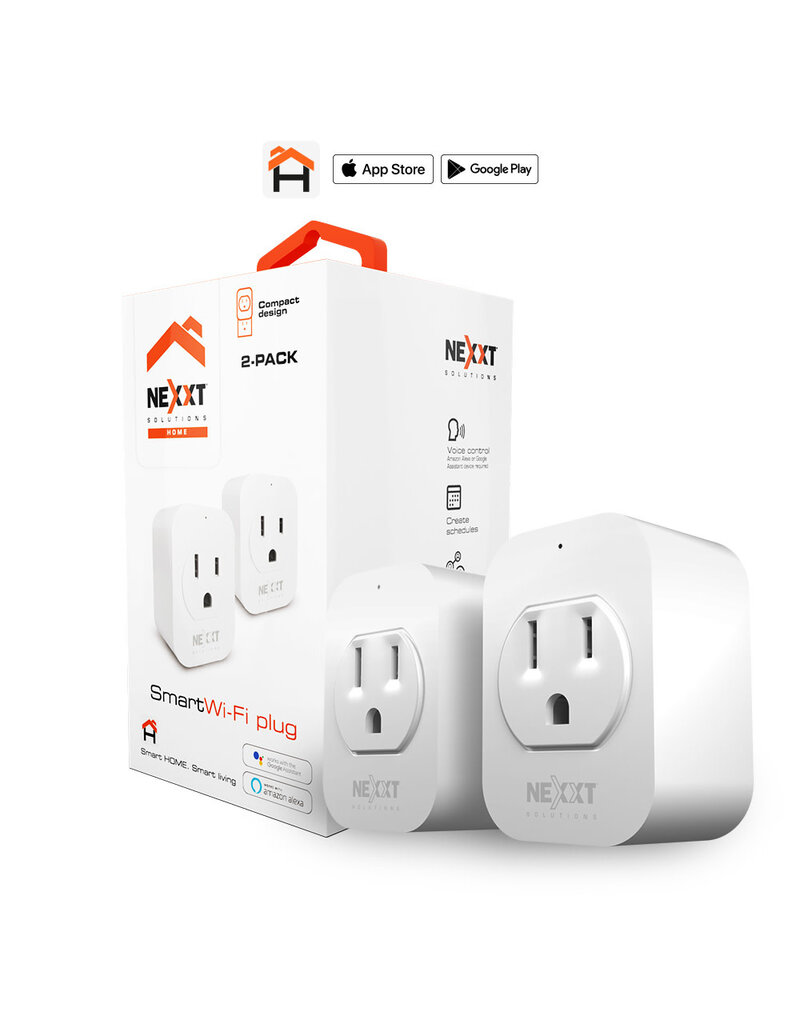 NEXXT Nexxt Home Indoor 110/220V Wi-Fi Smart Plug 2 Pack