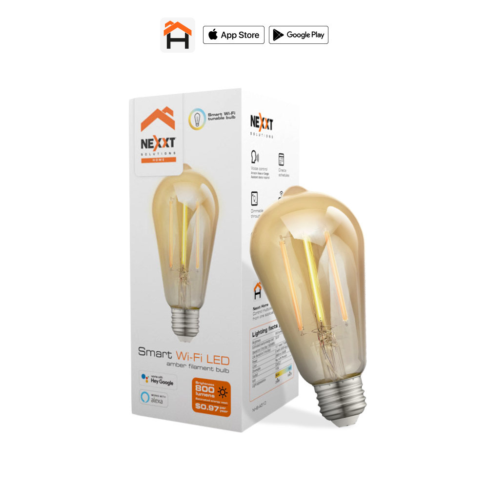 Nexxt Smart WiFi LED Amber Filament Bulb 110V iWorld Trinidad
