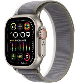 APPLE Apple Watch Ultra 2 GPS + Cellular, 49mm Titanium Case with Green/Grey Trail Loop - M/L