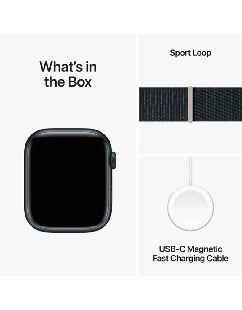 APPLE Apple Watch Series 9 GPS 45mm Midnight Aluminium Case with Midnight Sport Loop