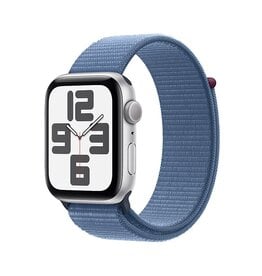 APPLE Apple Watch SE (2nd Gen) (2023) GPS GPS 44mm Silver Aluminium Case with Winter Blue Sport Loop