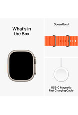 APPLE Apple Watch Ultra 2 GPS + Cellular, 49mm Titanium Case with Orange Ocean Band