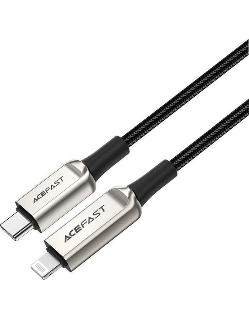ACEFAST ACEFAST C6-01 USB-C to Lightning with Digital Display 1.2m Braided Cable- Silver