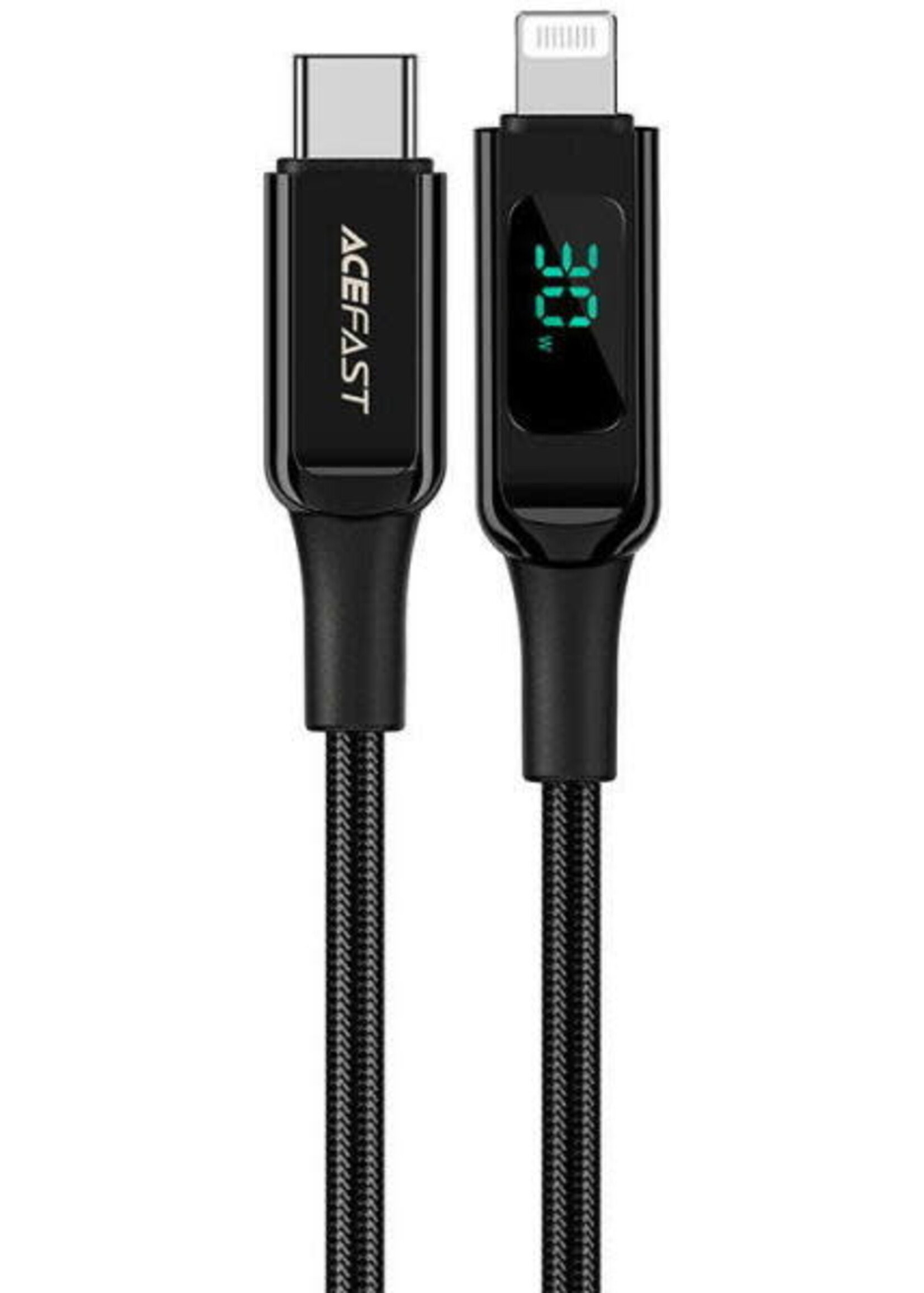 ACEFAST Acefast cable MFI USB Type C - Lightning 1.2m, 30W, 3A black (C6-01 Black)