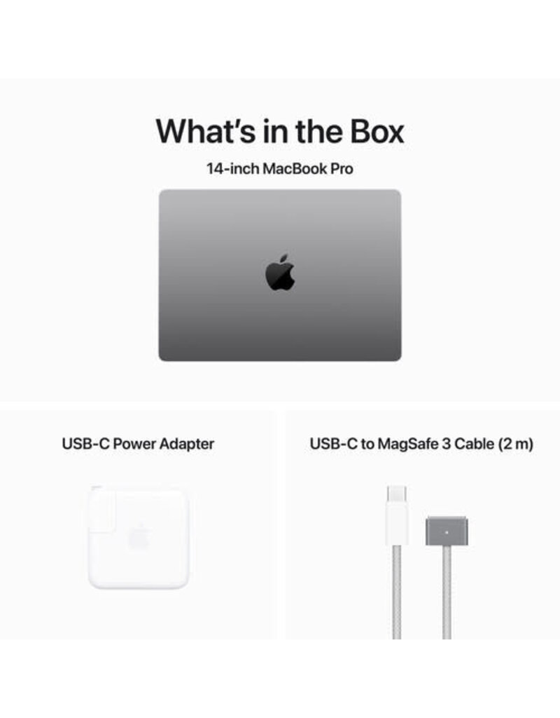 APPLE Apple MacBook Pro 14" (M3, Space Gray) 8-Core Chip 8GB Unified RAM | 1TB SSD 14" 3024 x 1964 Liquid Retina XDR Screen 10-Core GPU | 16-Core Neural Engine