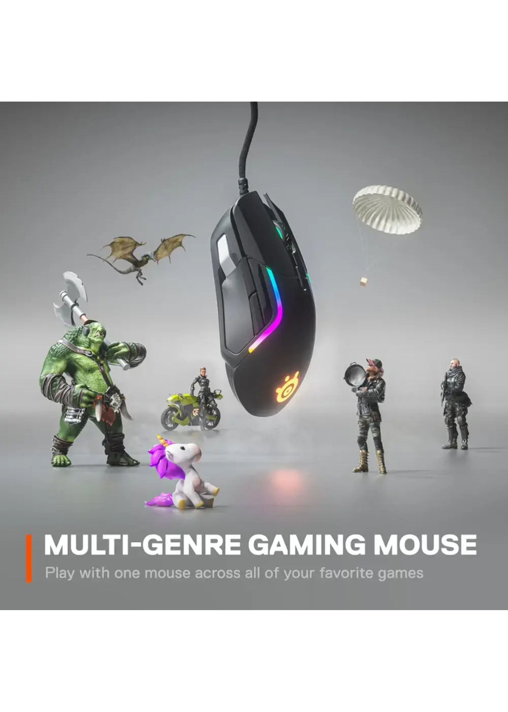 SteelSeries SteelSeries - Rival 5 Wired Optical Gaming Mouse with RGB Lighting - Black