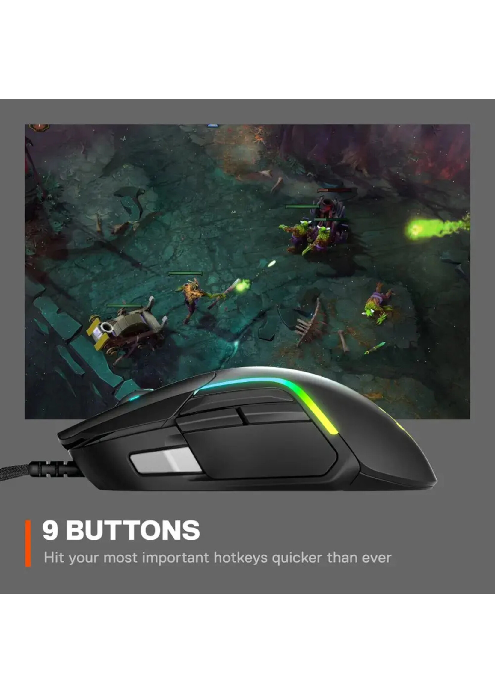 SteelSeries SteelSeries - Rival 5 Wired Optical Gaming Mouse with RGB Lighting - Black